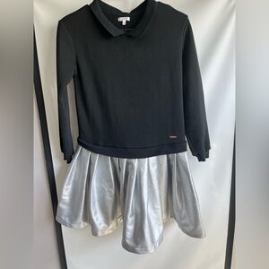 Tahari girls Black and Silver Dress sz 12